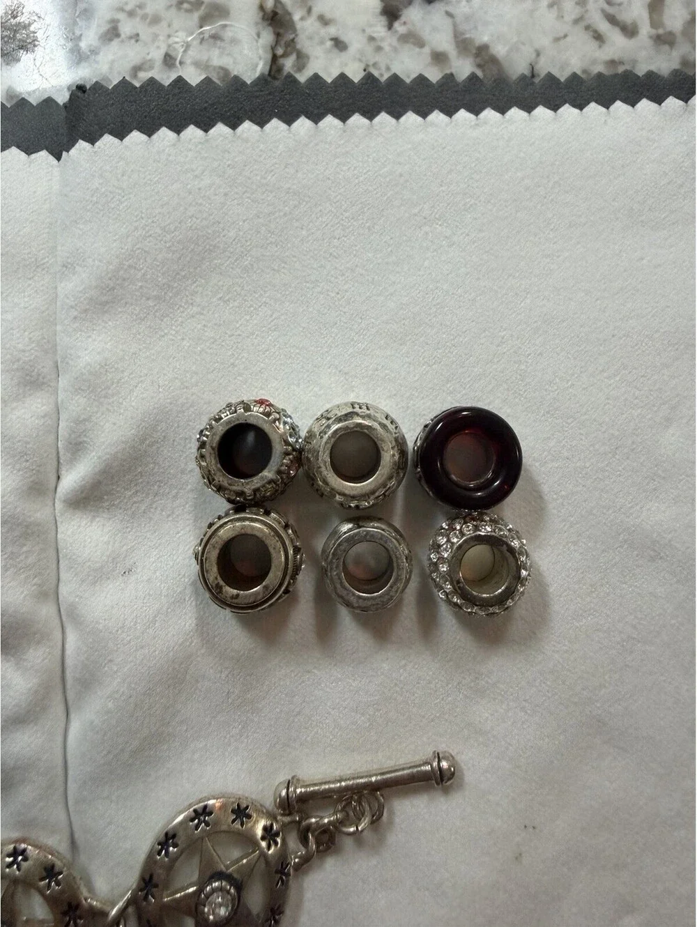 Lot Of 6 Unbranded Charms For Bracelet Sterling Silver - Picture 2 of 2